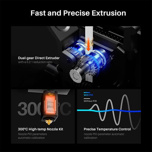 Extrusora directa de doble engranaje